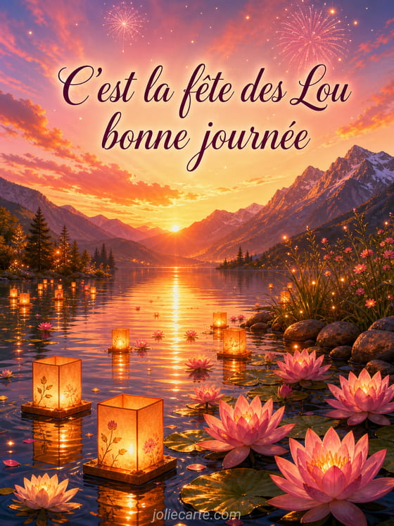 Carte bonne fĂȘte Lou