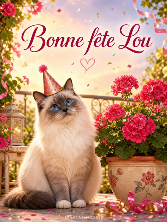 Carte bonne fĂȘte Lou