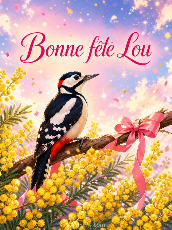Carte bonne fĂȘte Lou