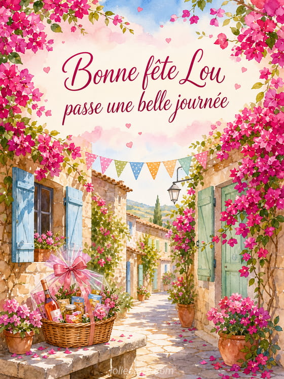 Carte bonne fĂȘte Lou