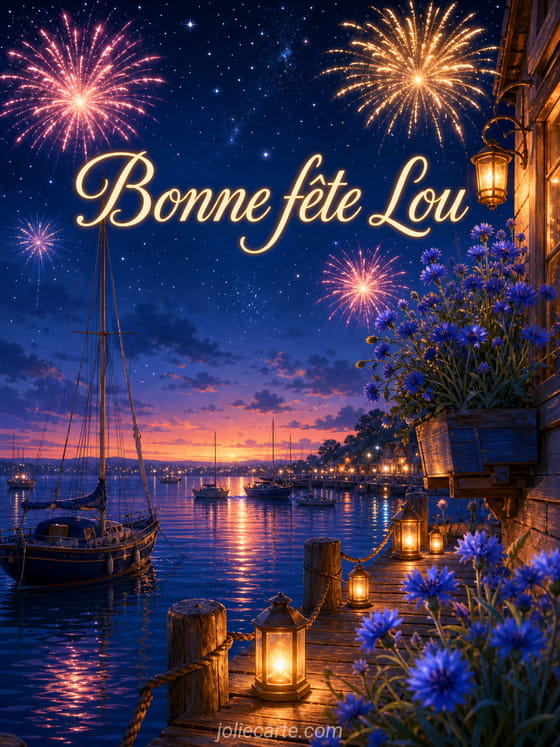 Carte bonne fĂȘte Lou