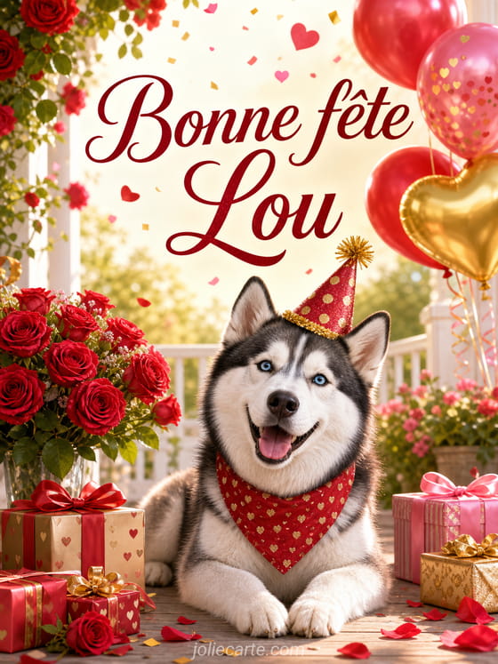 Carte bonne fĂȘte Lou