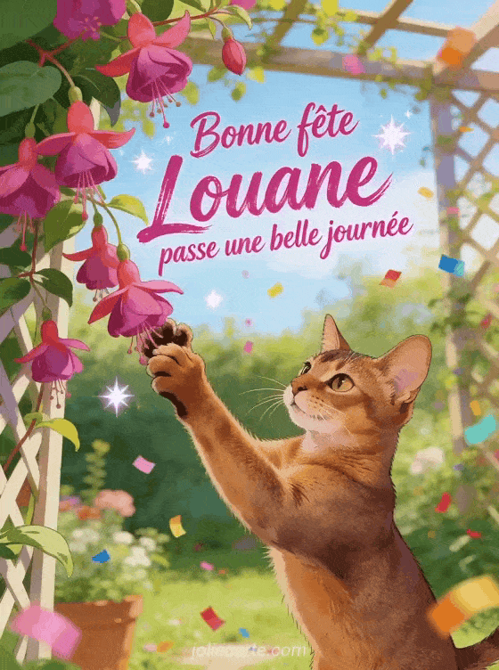 Bonne fête Louane - Bonne fete louane chat
