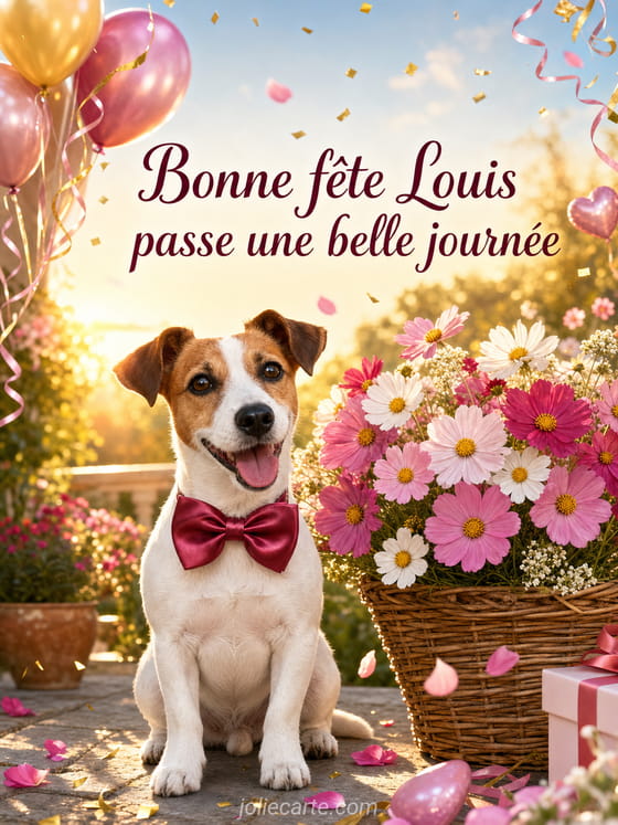 Carte bonne fête Louis