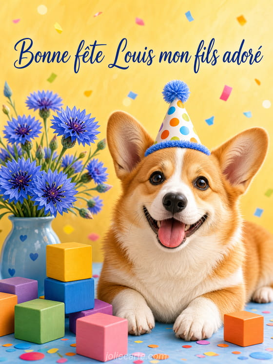 Carte bonne fĂȘte Louis