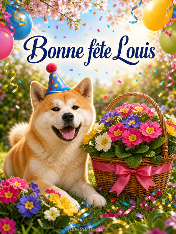 Carte bonne fĂȘte Louis