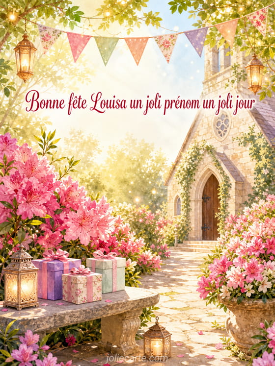 Carte bonne fĂȘte Louisa