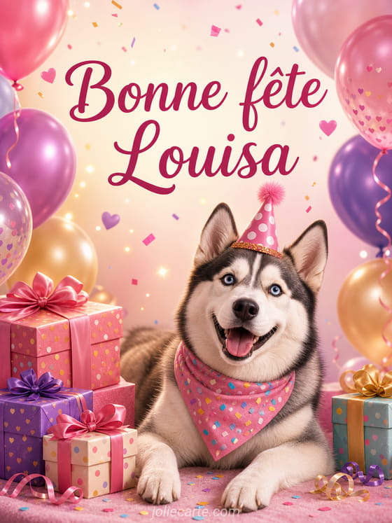 Carte bonne fĂȘte Louisa