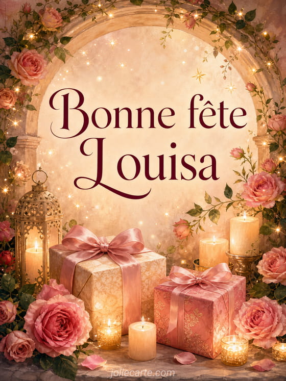 Carte bonne fĂȘte Louisa