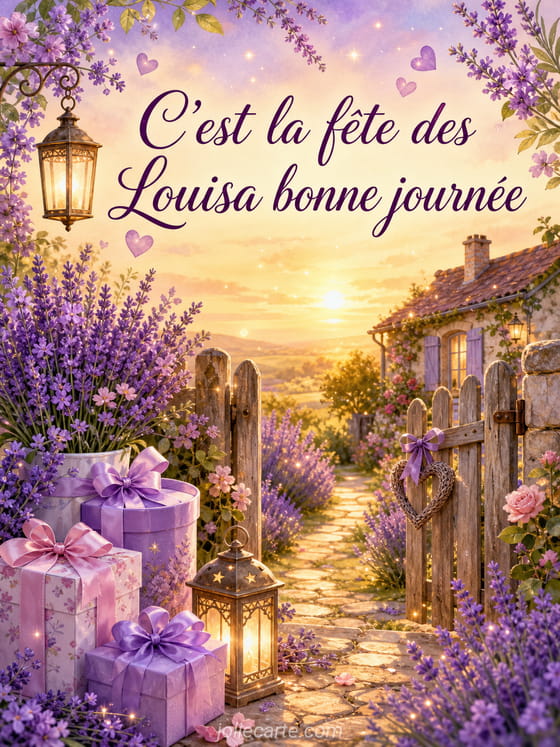 Carte bonne fĂȘte Louisa