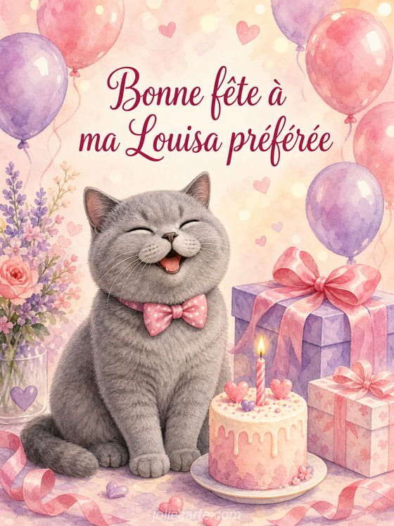Carte bonne fĂȘte Louisa