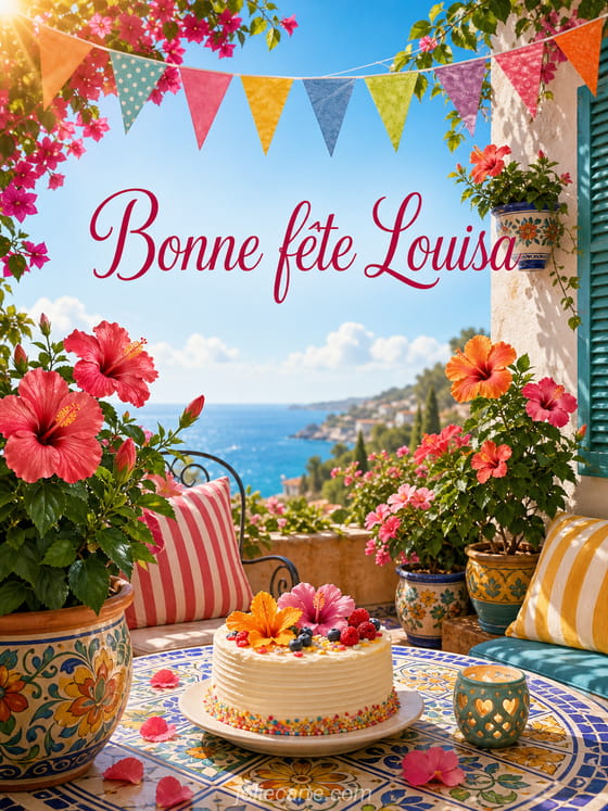 Carte bonne fĂȘte Louisa