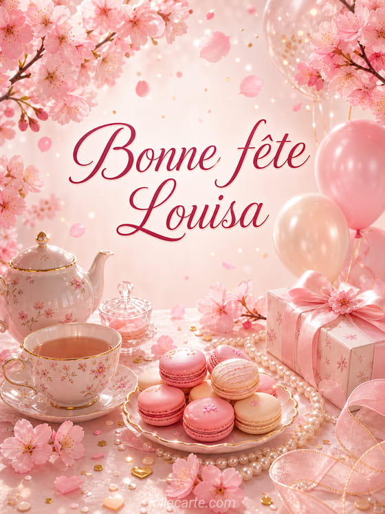 Carte bonne fĂȘte Louisa