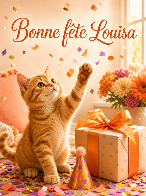 Carte bonne fĂȘte Louisa