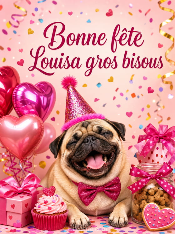 Carte bonne fĂȘte Louisa