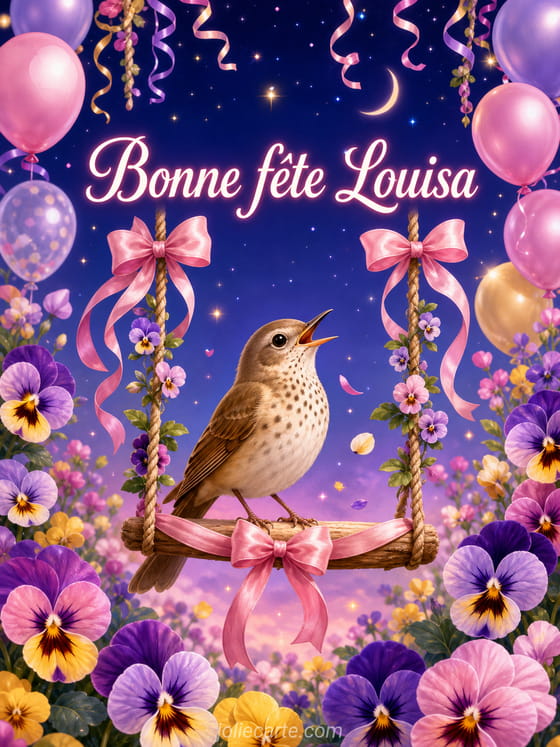Carte bonne fĂȘte Louisa
