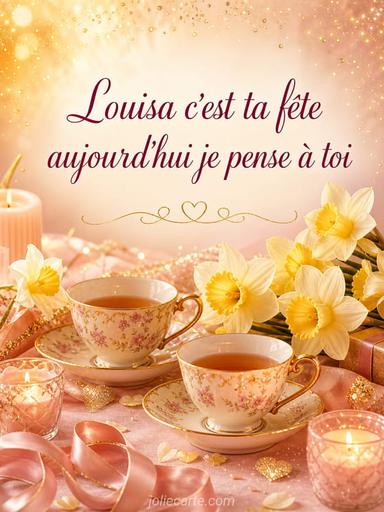 Carte bonne fĂȘte Louisa