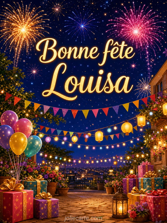 Carte bonne fĂȘte Louisa
