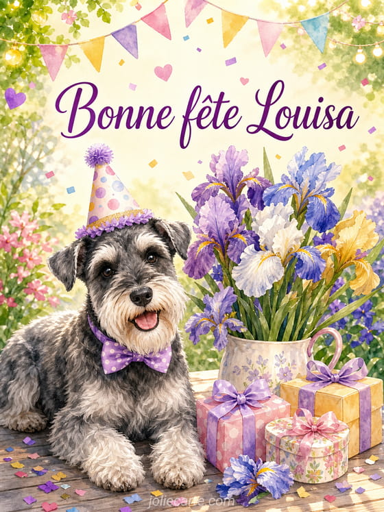Carte bonne fĂȘte Louisa