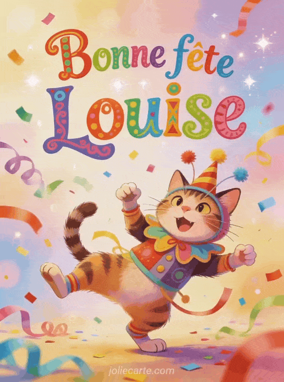 Bonne fête Louise - Louise gif bonne fete humour gratuit