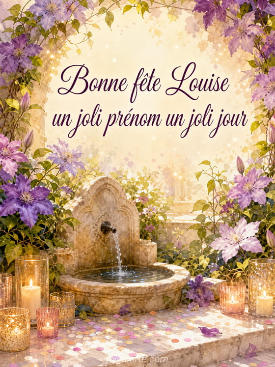 Carte bonne fête Louise
