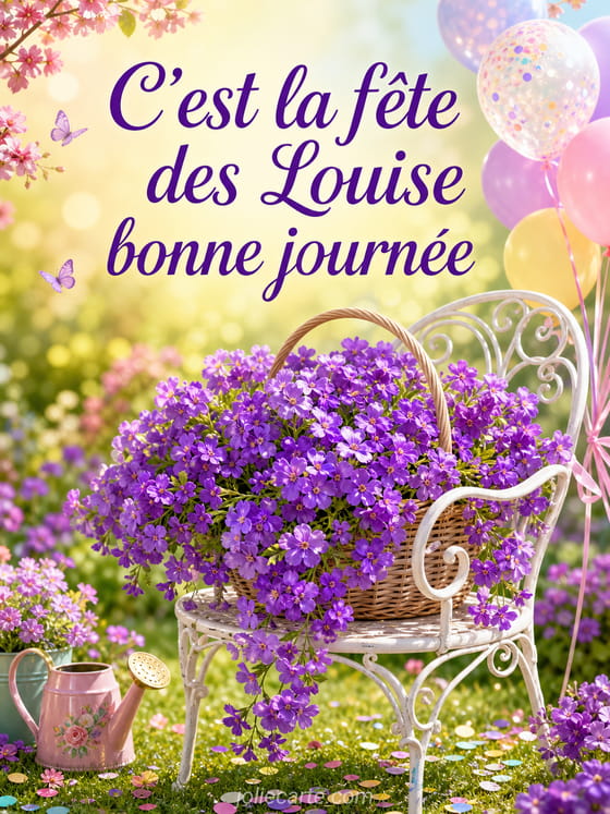 Carte bonne fête Louise