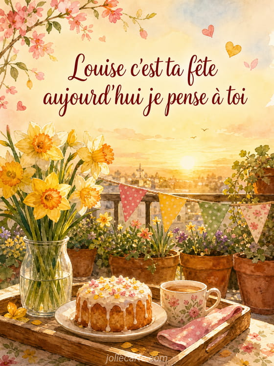 Carte bonne fête Louise