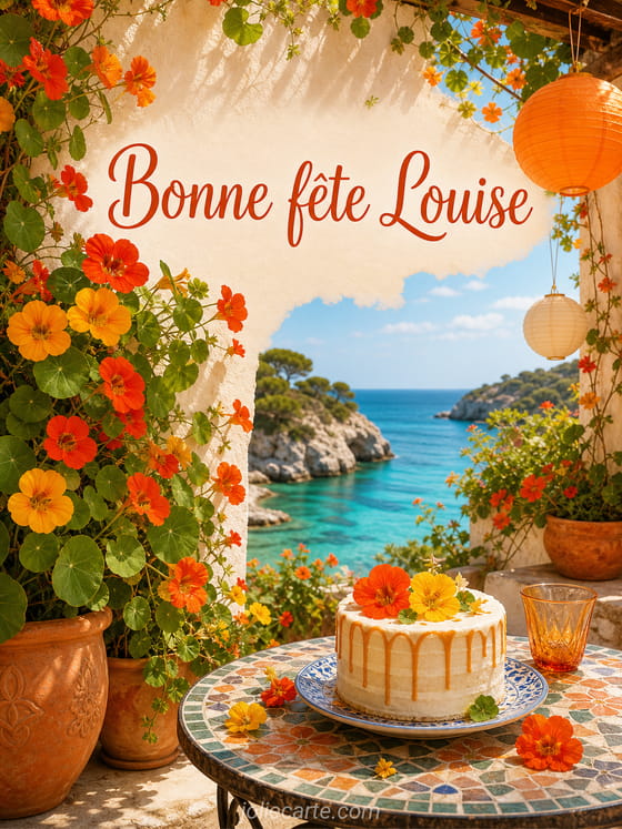 Carte bonne fête Louise