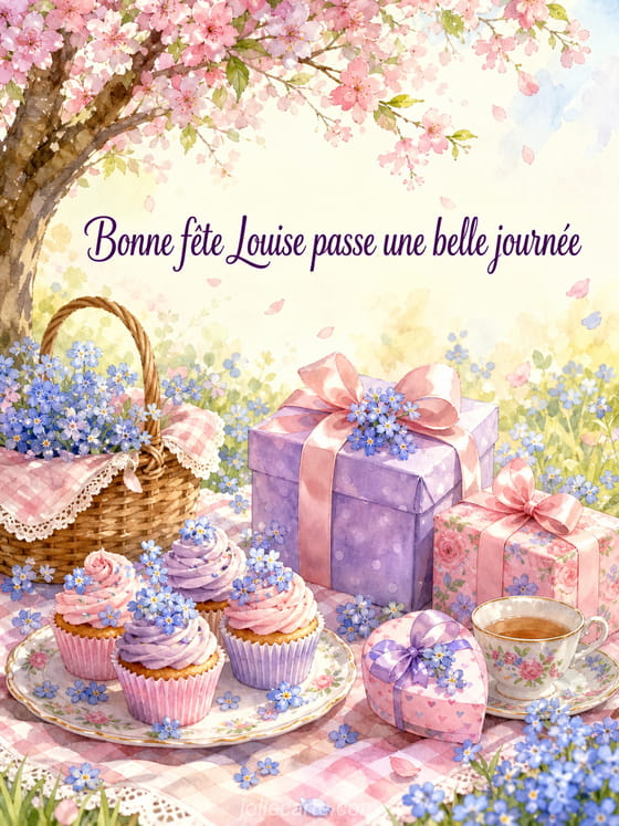 Carte bonne fête Louise