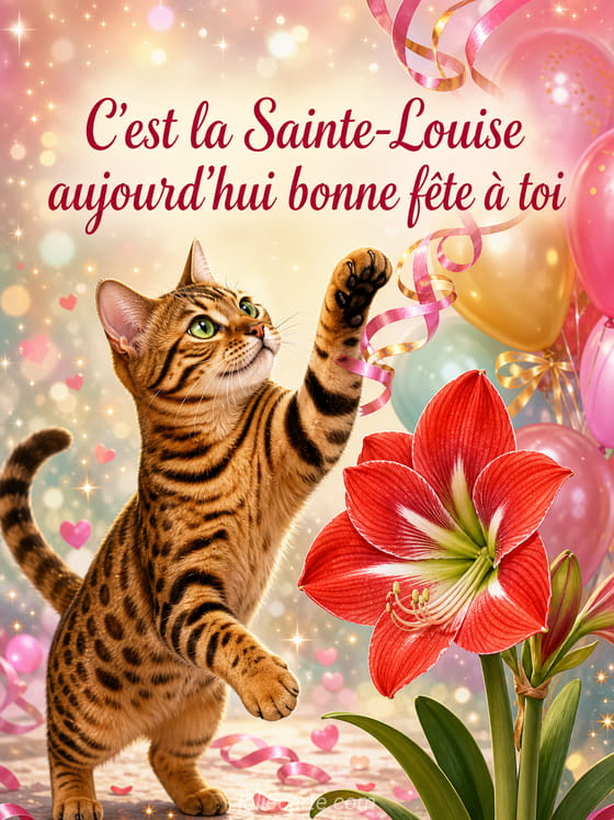 Carte bonne fête Louise