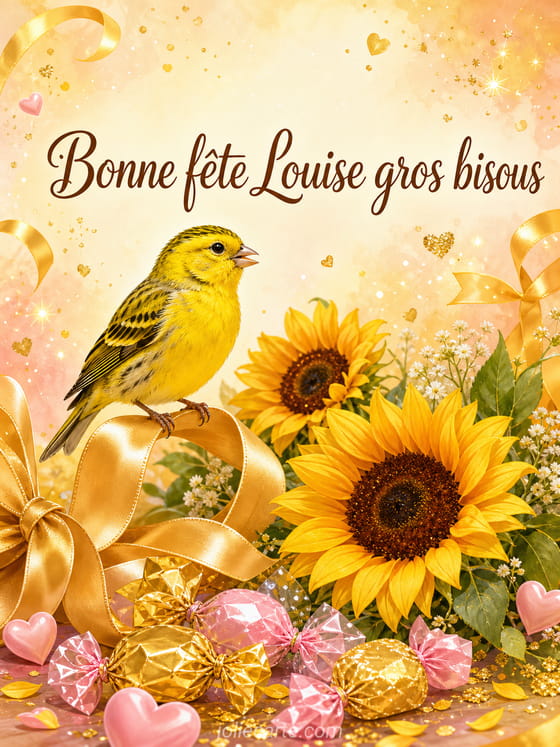 Carte bonne fête Louise
