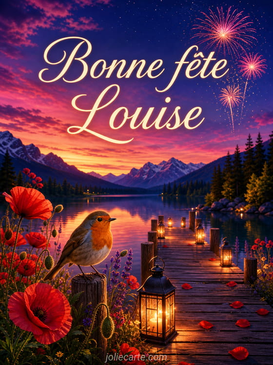 Carte bonne fête Louise