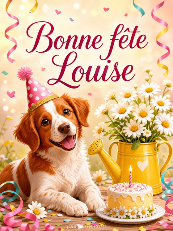 Carte bonne fête Louise