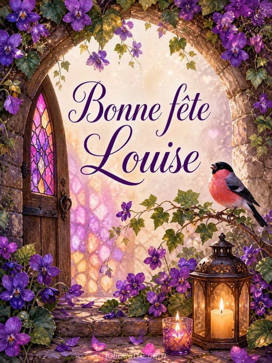 Carte bonne fête Louise