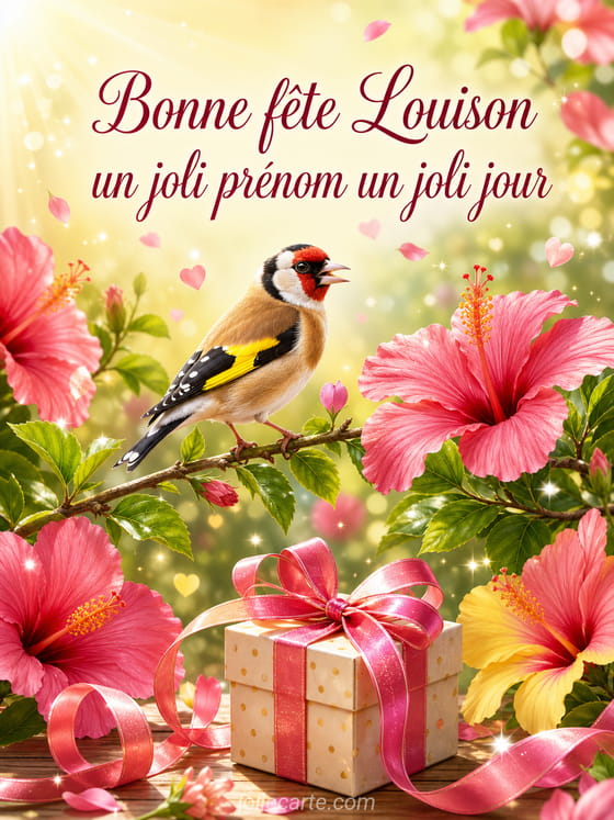Carte bonne fĂȘte Louison