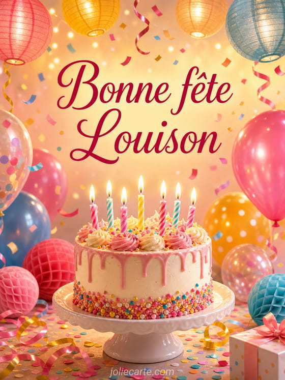 Carte bonne fĂȘte Louison
