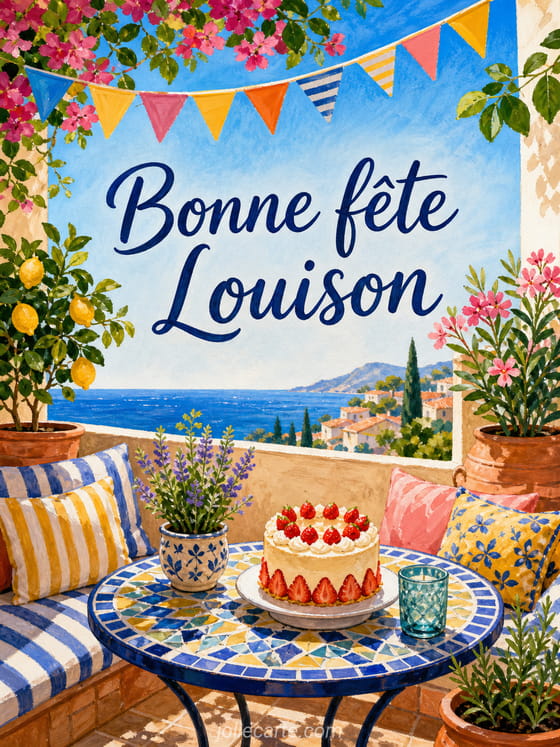 Carte bonne fĂȘte Louison