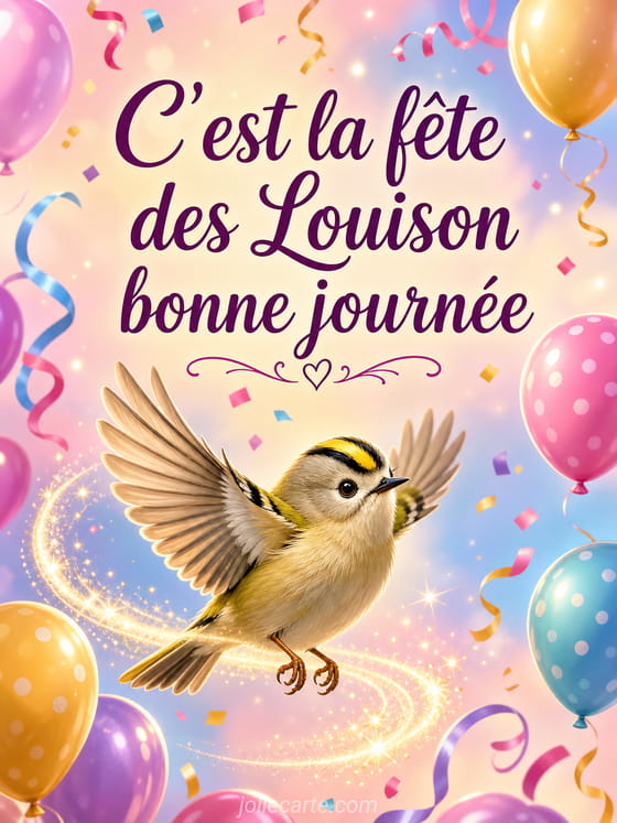 Carte bonne fĂȘte Louison