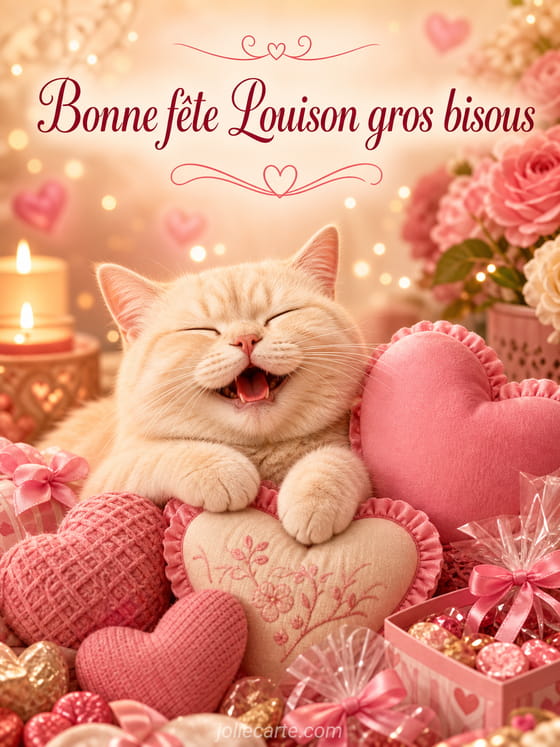 Carte bonne fĂȘte Louison
