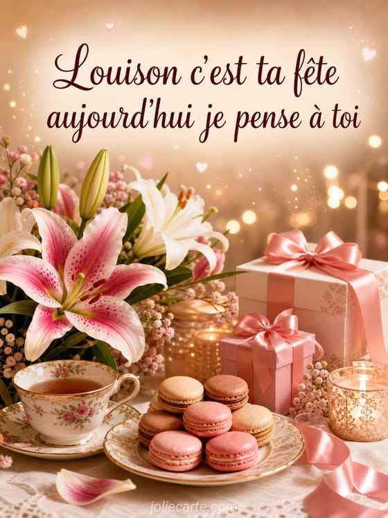 Carte bonne fĂȘte Louison