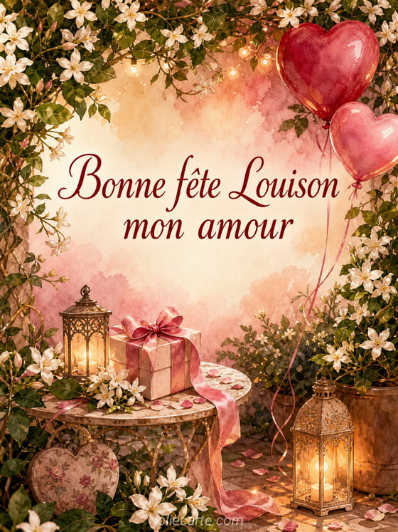 Carte bonne fĂȘte Louison