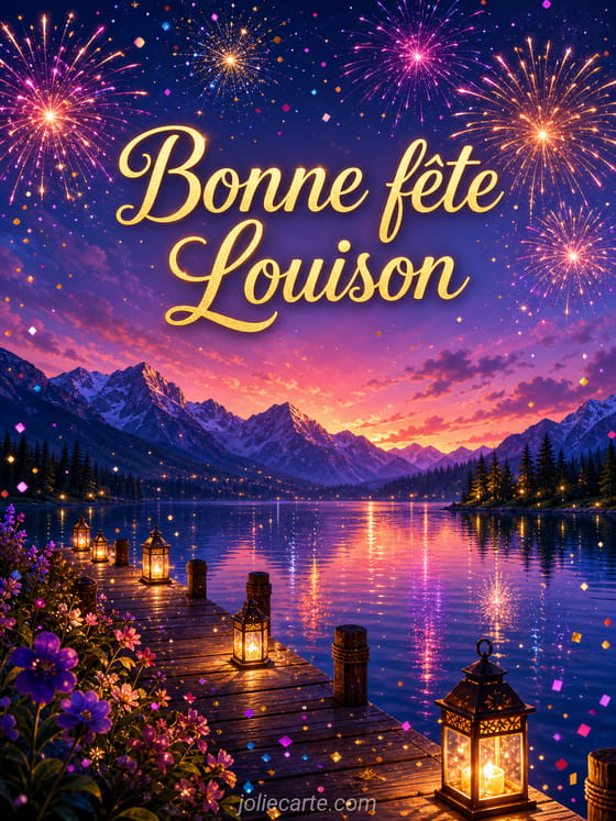 Carte bonne fĂȘte Louison