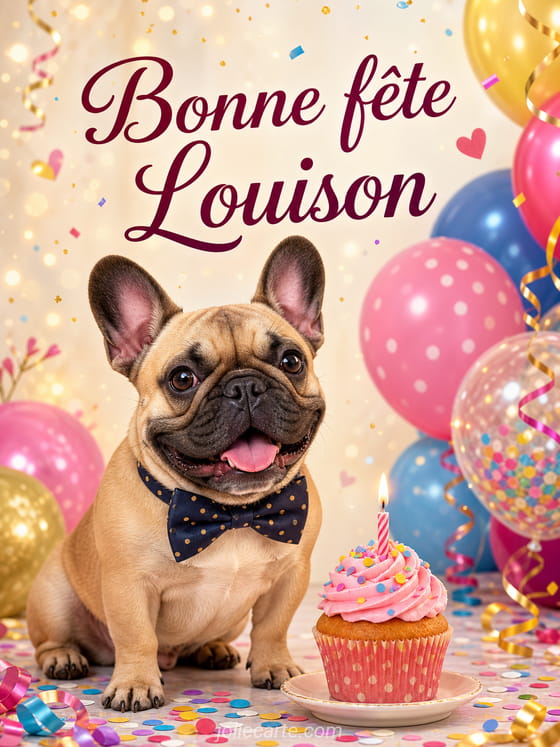 Carte bonne fĂȘte Louison