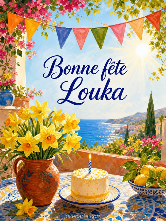 Carte bonne fĂȘte Louka
