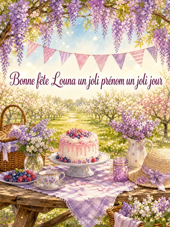 Carte bonne fête Louna