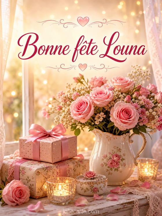 Carte bonne fête Louna