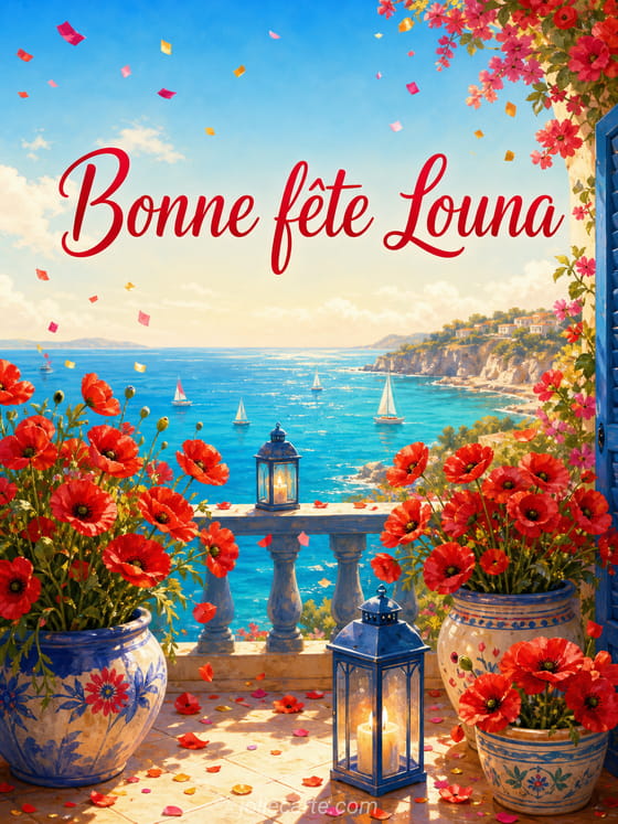 Carte bonne fête Louna