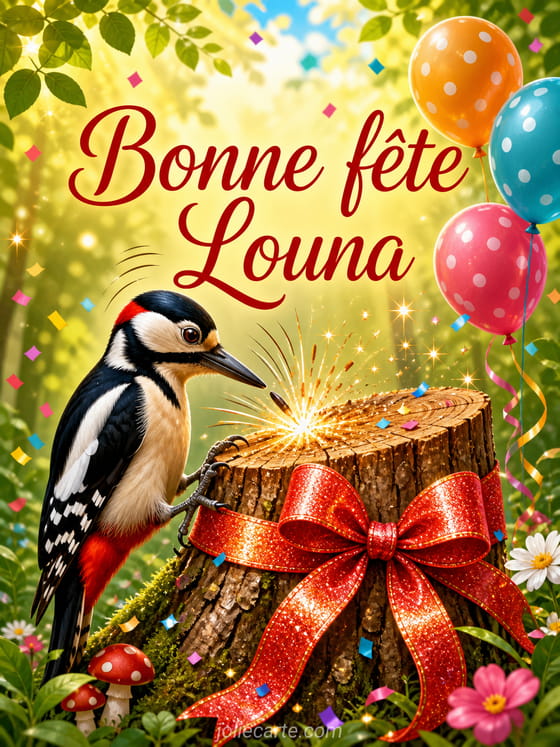 Carte bonne fête Louna