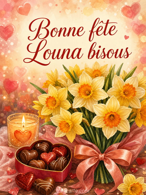 Carte bonne fête Louna