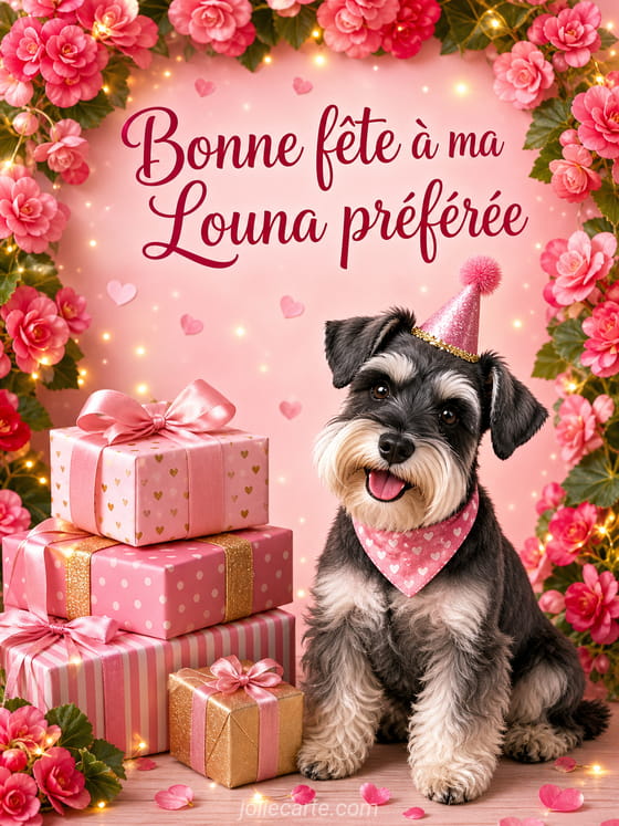 Carte bonne fête Louna